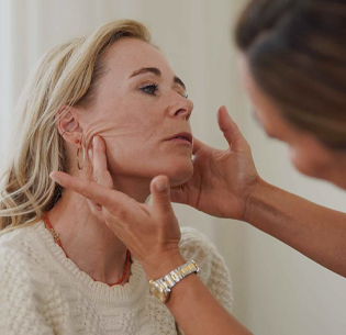 Facial surgery patient