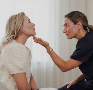 Plastic surgeon Louise V. Mielke, before Facial surgery